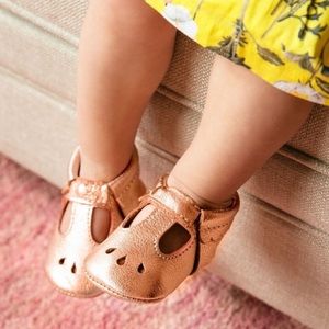 ROSE GOLD MARY JANE MOCCASINS